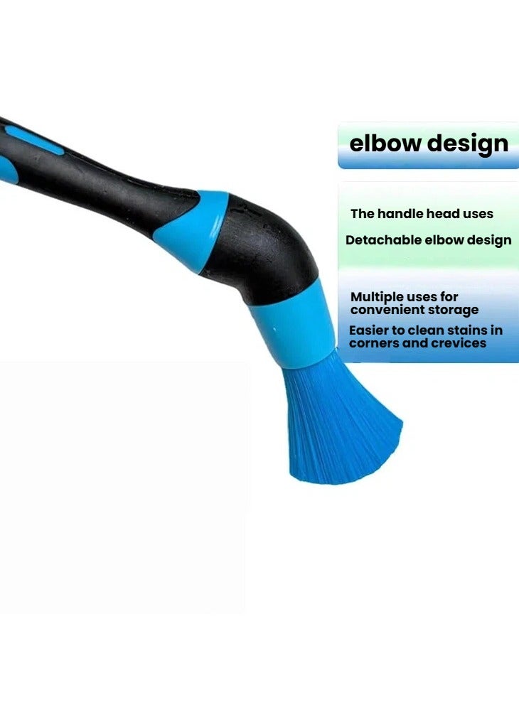 عام **طقم فرش تنظيف سيارات قابل للإزالة أزرق - فرشاة بشعيرات ناعمة لفراغات السيارة الداخلية وأزرار وفتحات التهوية للتنظيف العميق** - Image 2